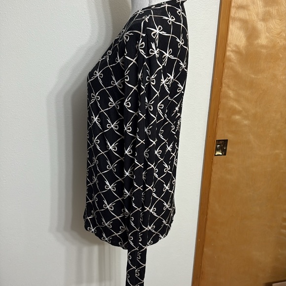 NWT Vero Moda Black Alberte Cilia Bow Top Long Sleeve Size XL - Picture 6 of 12